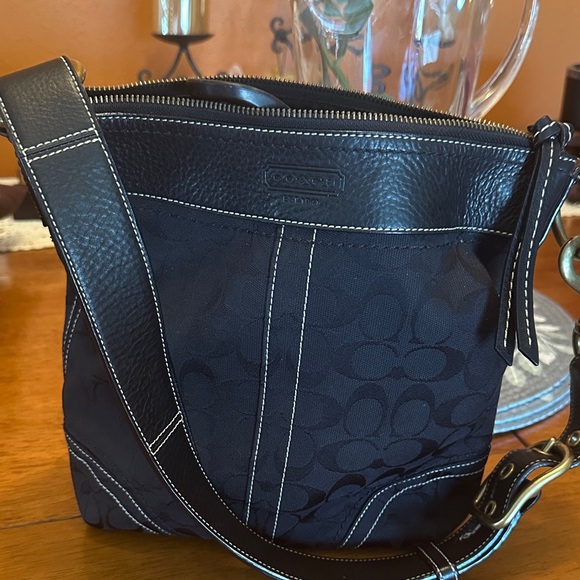 Coach Black and Brown Messenger Bag - Picture 1 of 2